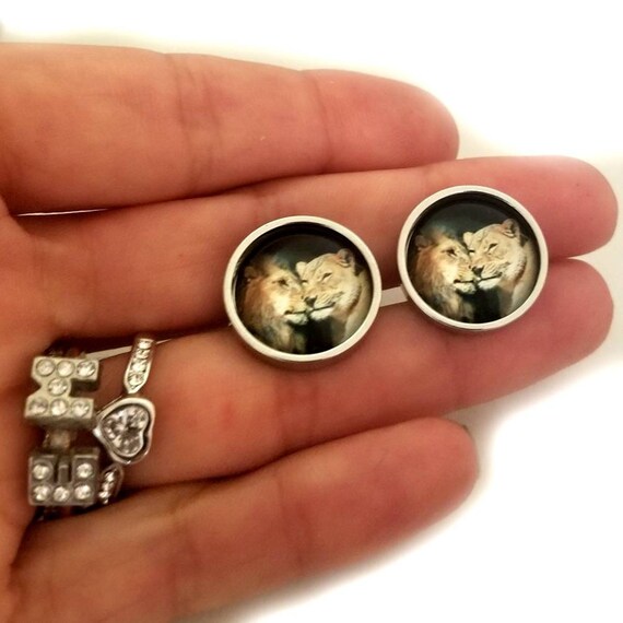 Leo Gifts for Men Lion Lioness King and Queen Leo Cufflinks Etsy