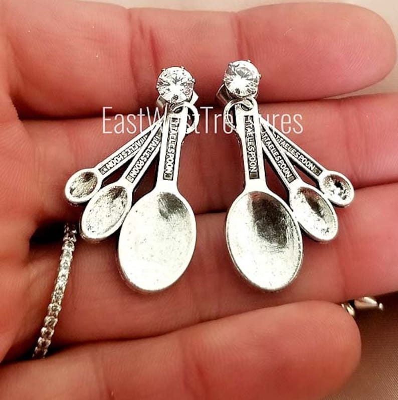 Bake Earrings Measuring Spoons Earringschef Stud Earrings Etsy
