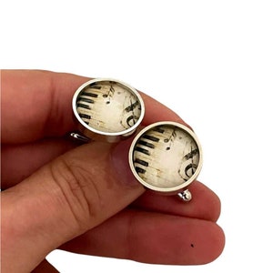Musician Music Note Piano Keys Cufflink Cuff Links, Lapel Tie Necktie Pin, brooch- Accessory gift for Men Boys Groom groomsmen