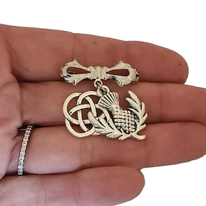 Celtic Lady&#39;s Scottish Thistle Lapel Pin Brooch for Women