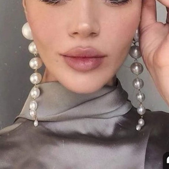 Pearl ball cheap drop earrings