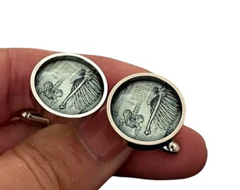 Human Anatomy Spine Cuff Links and lapel Tie pin Brooch, Suit tie Necktie accessory gift for Men Him
