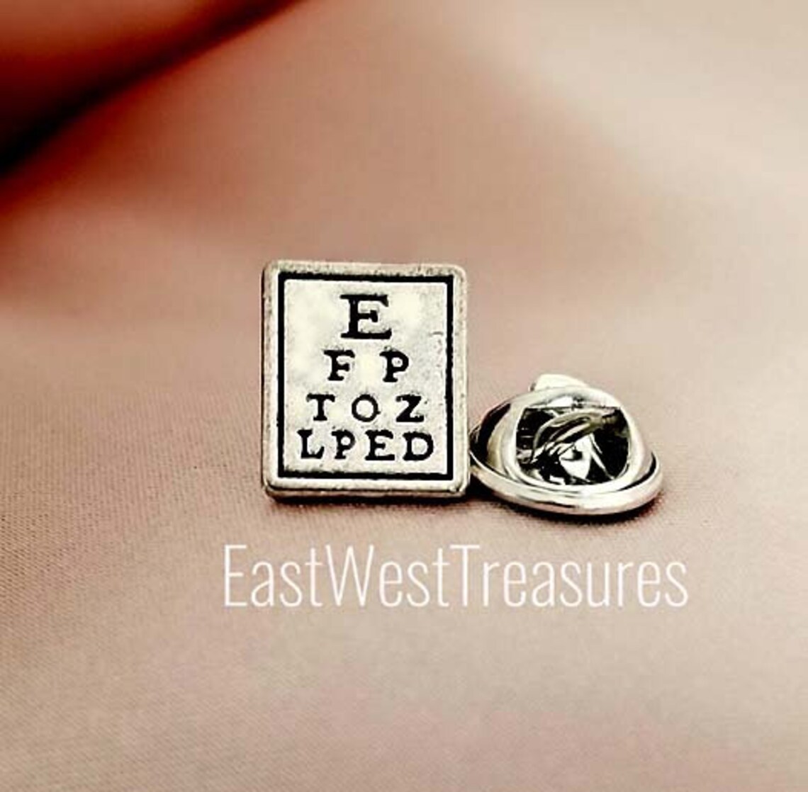 Optometry Pinstie Pin Opticianeye Chart Eyechart Lapel Tie Suit Jacket Pin Brooch for Men