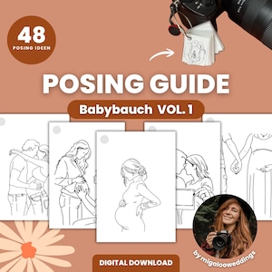Guía de poses para embarazadas para fotógrafos | Embarazadas | Libro de poses | Fotografía | Descarga digital | Archivos para imprimir