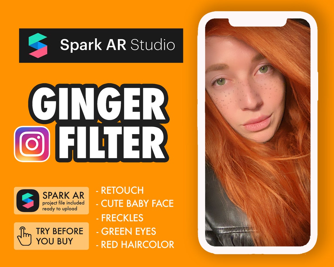 Ginger Hair & Freckles Filter / Instagram Story Filter / Crea Etsy Italia
