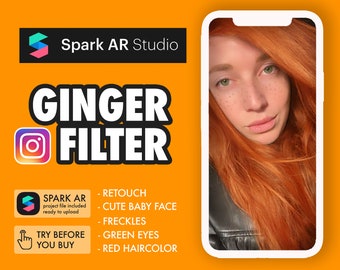 Ginger Hair & Freckles Filter | Instagram Story Filter | Create your own Filter | SPARK AR | Lut Preset | Baby Face |