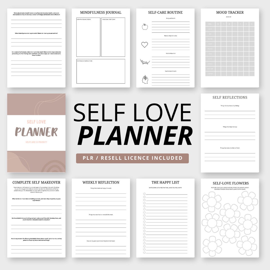 PLR Self Love Planner | Resell Rights | Done for You | DFY | Passive ...