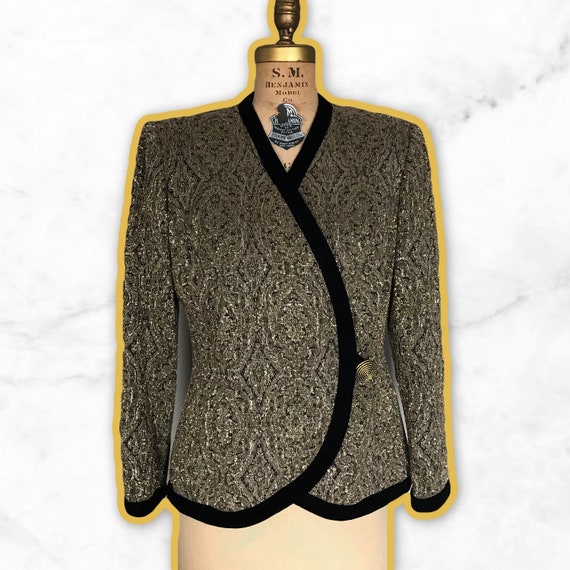 Vintage 80's Metallic Gold Blazer