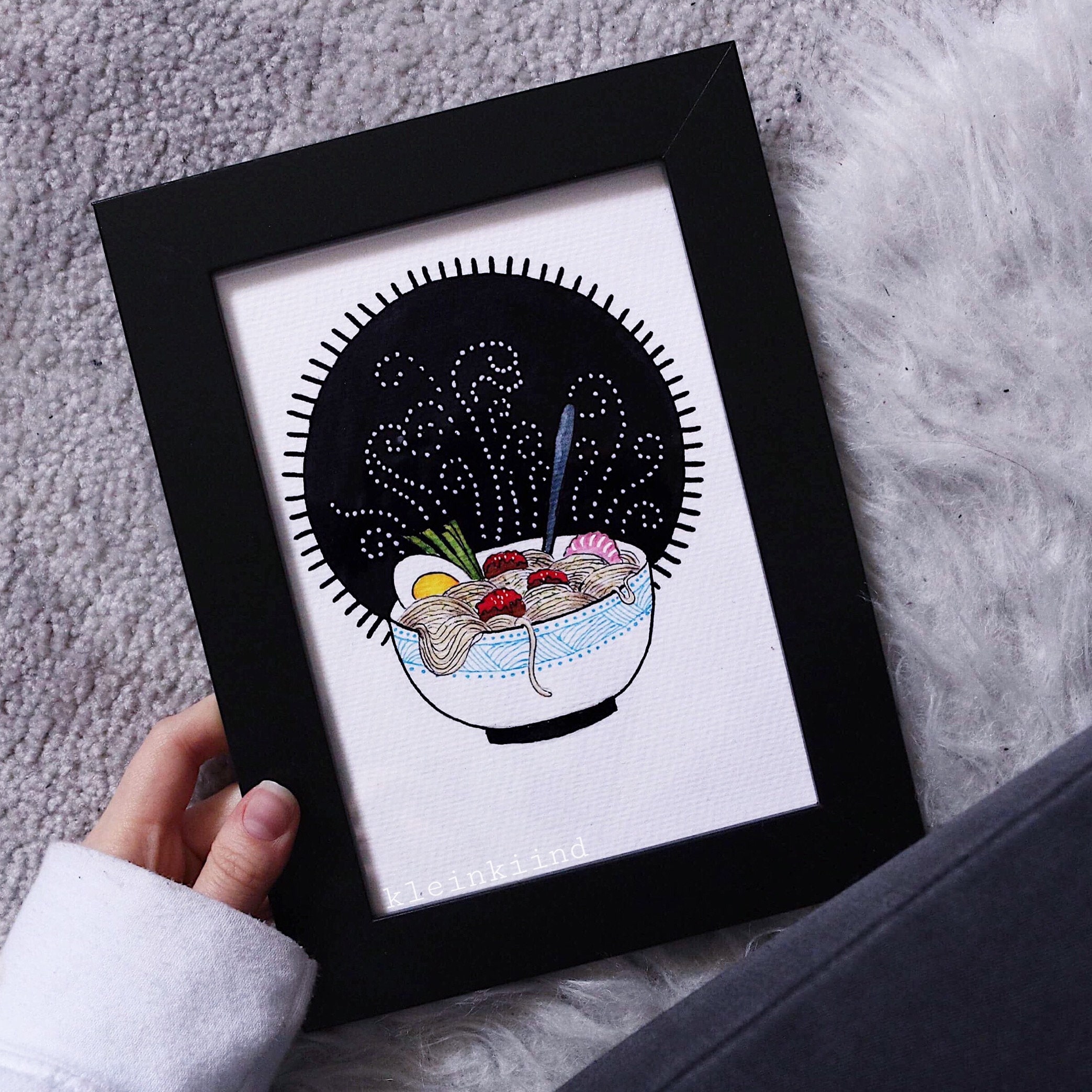 Ramen Soba Noodle Drawing Etsy