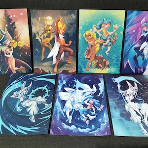 Wakfu Prints | Original artwork fanarts | Yugo, Amalia, Evangelyne, Percidal, Qilby