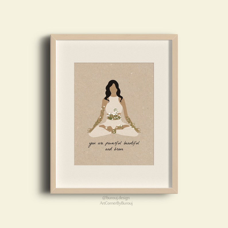 Yoga Poster Print & Spiritual Wall Art for Yoga Studio Decor Etsy