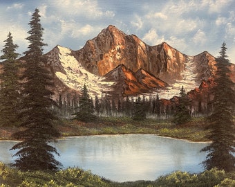 Bob Ross® ispirato "Mighty Mountain Lake" 16"x20"