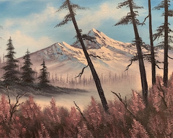 Fleurs de montagne inspirées de Bob Ross®