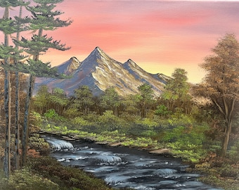 "Cambio di stagioni" ispirato a Bob Ross® 16"x20"