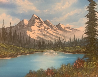 Bob Ross® Inspired Mountain Waterfall 16"x20"