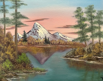 "Riflessioni" ispirate a Bob Ross® 11"x14"