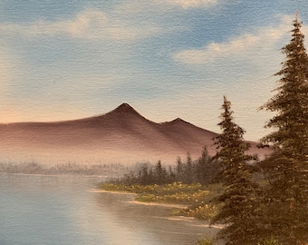Scène de montagne inspirée de Bob Ross®