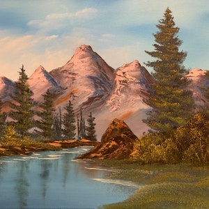 OC] Murloc fishing in Bob Ross landscape. Oil on canvas. : r/wow