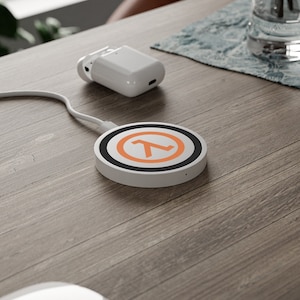 Half Life Lambda Quake draadloos oplaadpad 5W iPhone en Android-smartphones opladen Stijlvolle gaming-telefoonoplader afbeelding 2