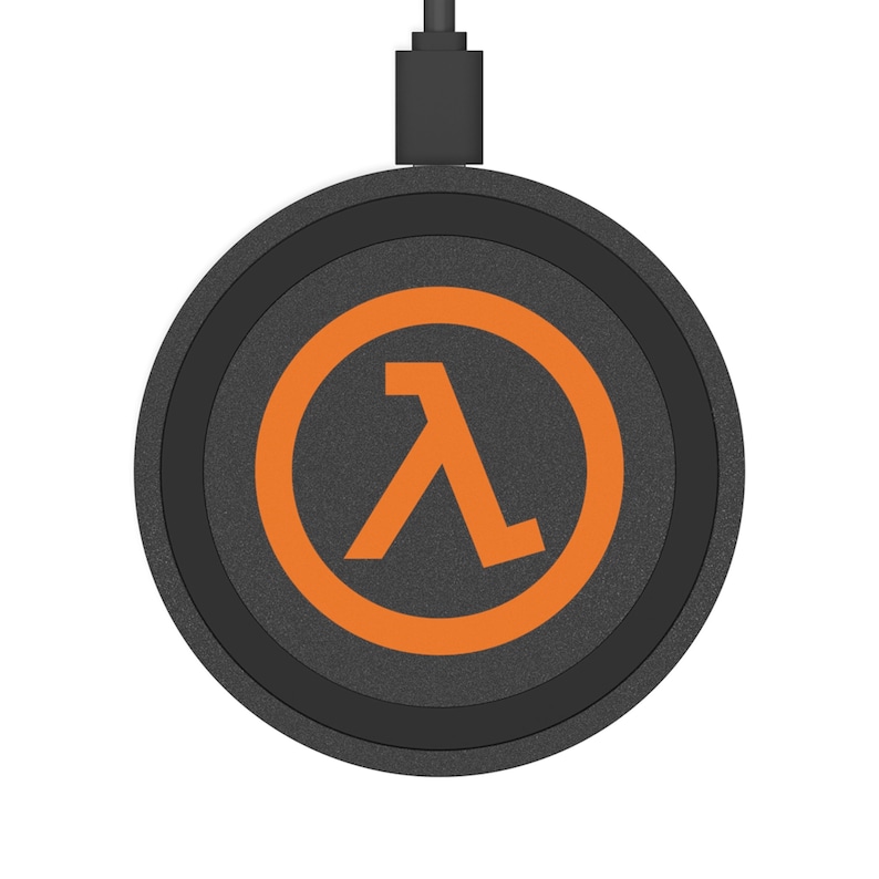 Half Life Lambda Quake draadloos oplaadpad 5W iPhone en Android-smartphones opladen Stijlvolle gaming-telefoonoplader afbeelding 3