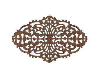 Raw Brass with Natural Vintage Patina Elegant Dapt Filigree European Made, for Jewelry Making, 1 Piece