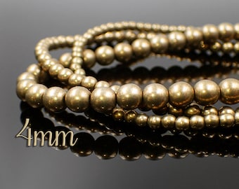 4mm Czech Glass Druk Beads Saturated Metallic Emperador 100 Piece Strand