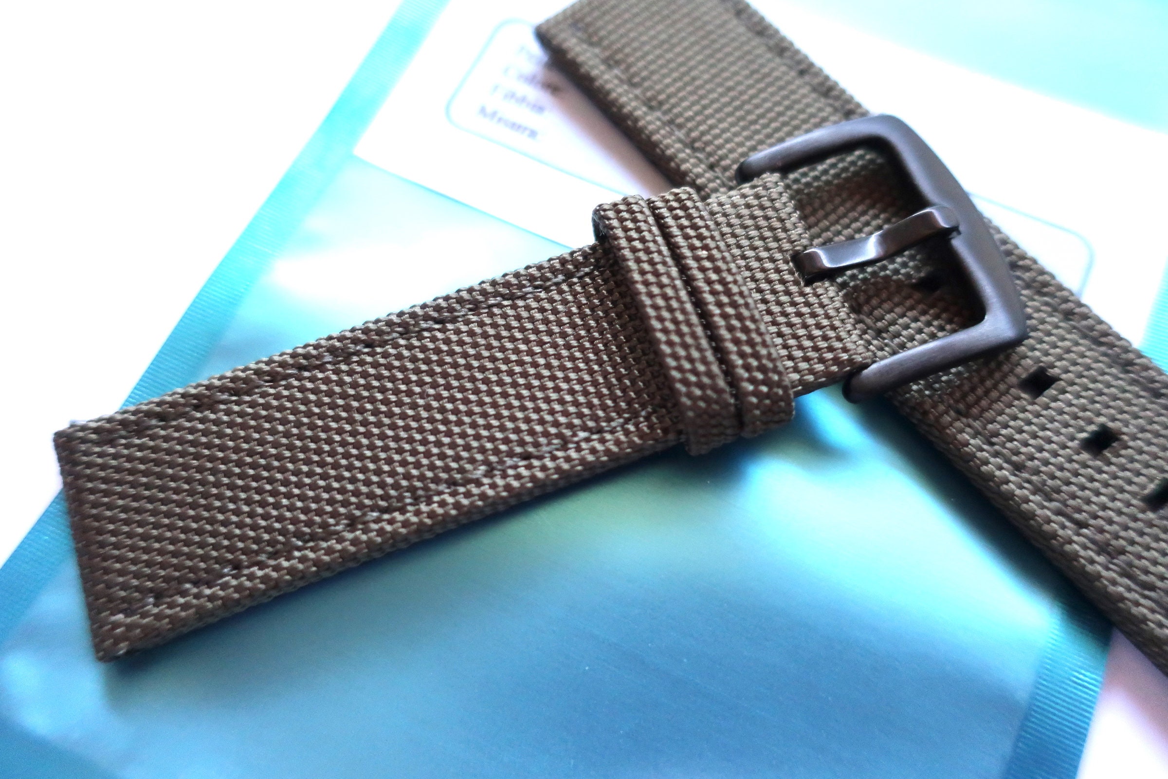 Strap 22mm Black Nylon Canvas with Silver Buckle IWC Top Gun Etsy