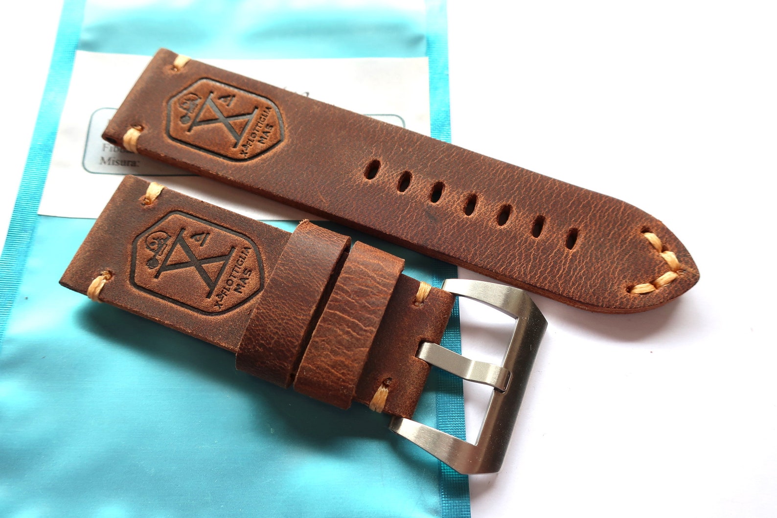 Handmade Vintage Brown Leather strap in 26mm 26/26mm With Etsy