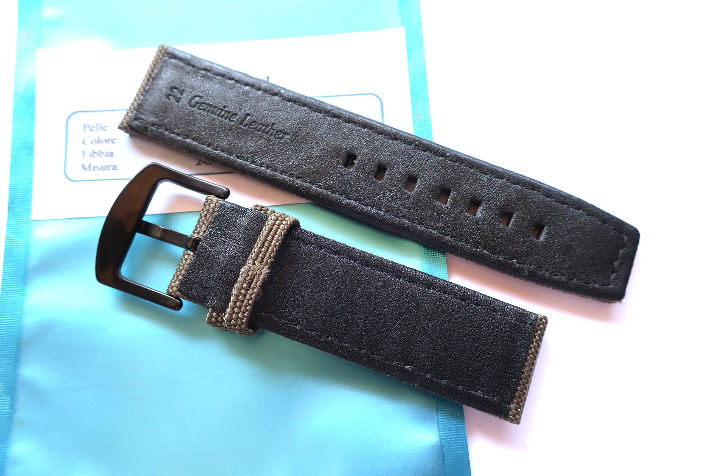 Strap 22mm Black Nylon Canvas with Silver Buckle IWC Top Gun Etsy