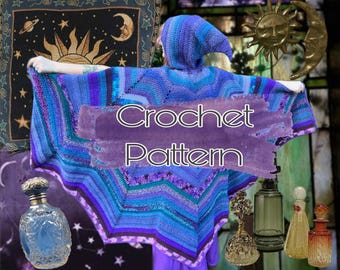 Tattered Cloak Crochet Pattern (US terms)