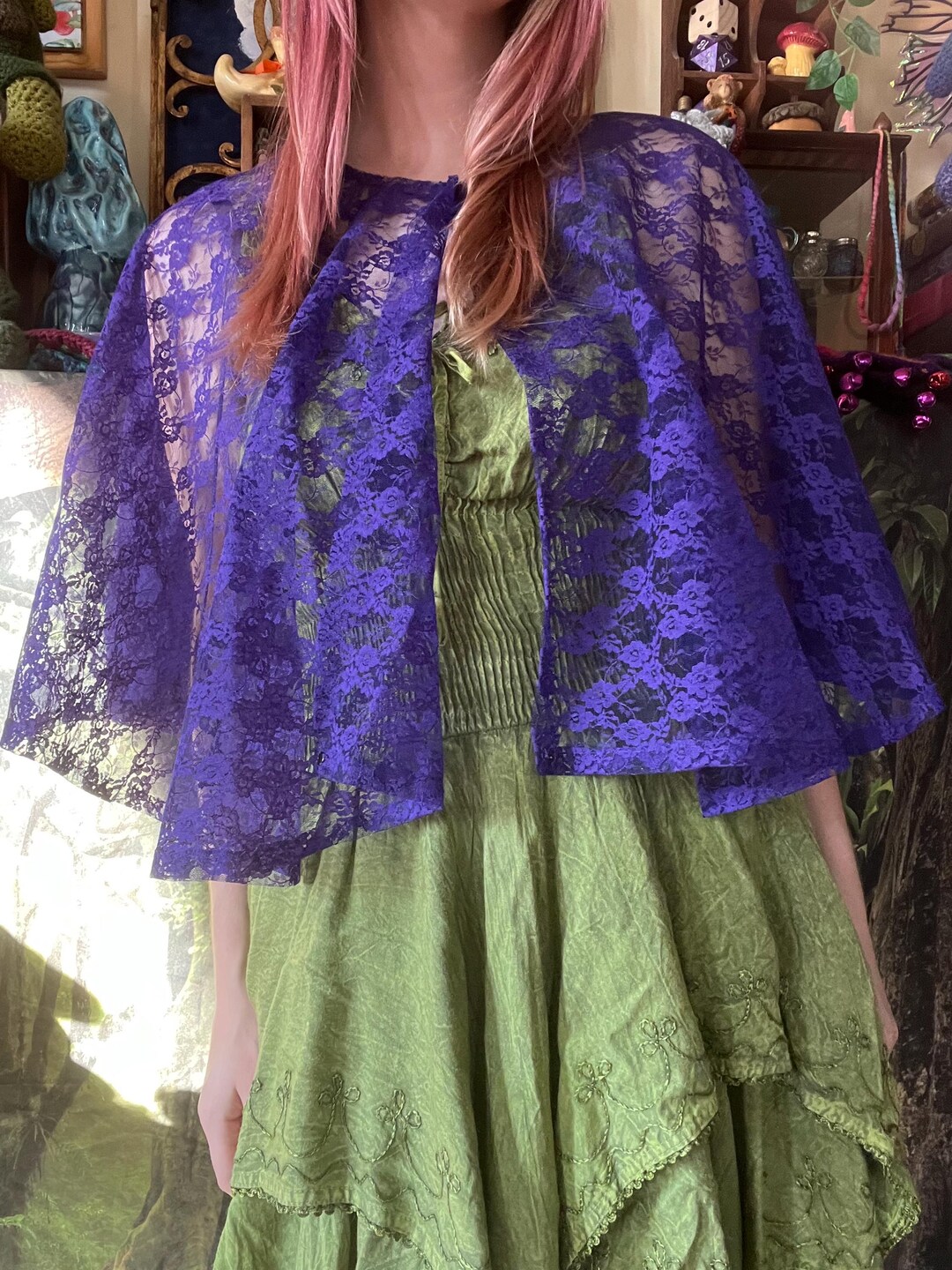 Purple Lace Caplet - Etsy