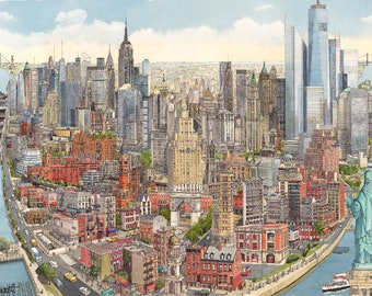 New York Cityscape Print – Signed and Numbered Limited Edition