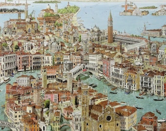 Venice Cityscape Print – Limited Edition , Signed and Numbered