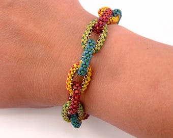 Perlenmuster - Delica Links Armreif