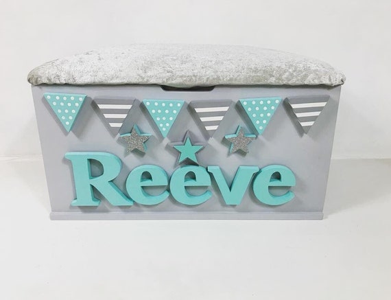 mint green toy box