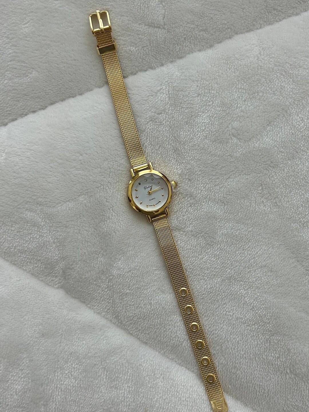 Vintage Gold Womens Watch Small Face Watch for Women, Present for Her