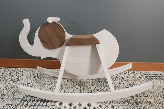 wooden rocking elephant