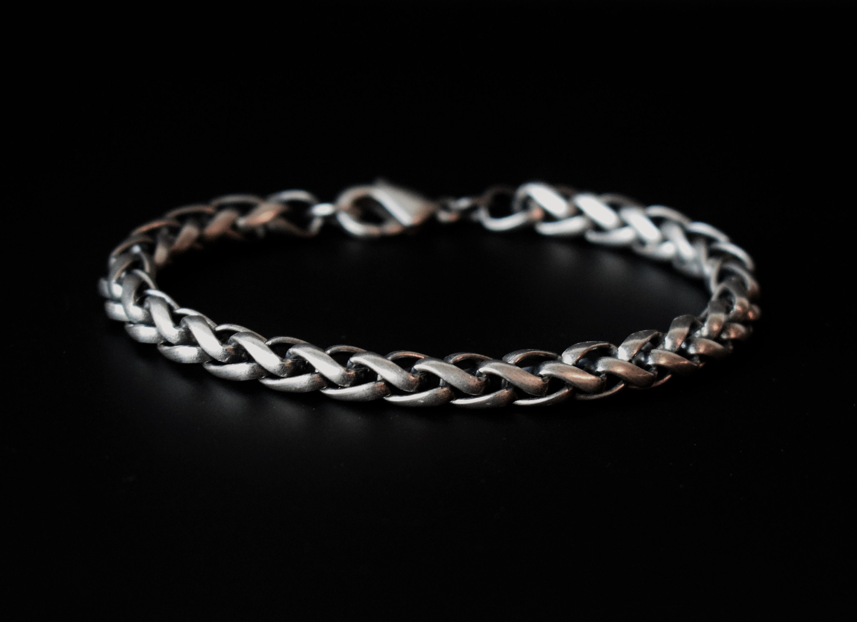 Mens Bracelet Mens Silver Bracelets Bracelet Men Men Chain | Etsy