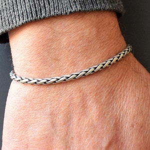 Mens Silver Bracelet, Men Bracelet, Mens Chain Bracelet, Elegant Bracelet For Men, Mens Jewelry, Men Bracelet Gift, Mens Bracelet
