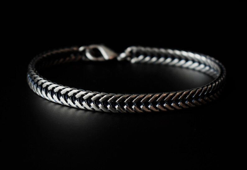 Mens Silver Bracelet Men Bracelet Mens Chain Bracelet Etsy UK