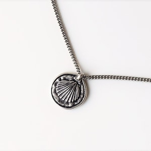 Mens Necklace, Men Silver Necklace, Mens Pendant Necklace, Silver Coin Necklace, Silver Necklace, Necklace Men, Men Jewelry