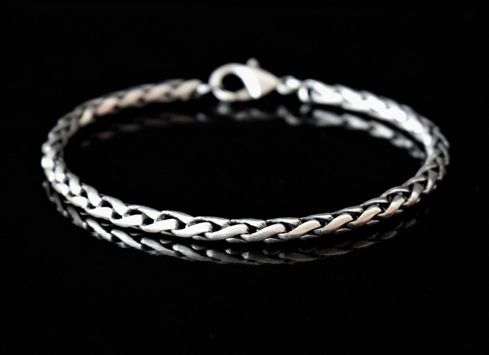 Mens Silver Bracelet Men Bracelet Mens Chain Bracelet Etsy