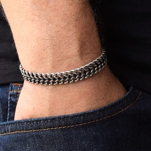Mens Silver Bracelet, Men Bracelet, Mens Chain Bracelet, Elegant Bracelet For Men, Mens Jewelry, Men Bracelet Gift, Mens Bracelet