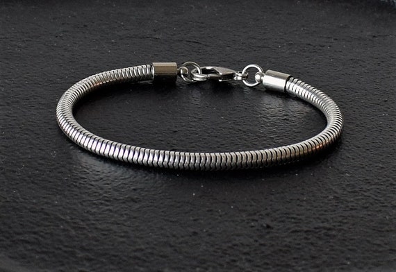 Simple Men's Silver Bracele Minimalist Men's Bead -   Mens chain  bracelet, Mens bracelet silver, Mens jewelry bracelet