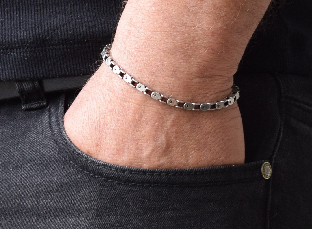 Mens Bracelet, Mens Silver Bracelets, Bracelet Men, Men Chain Bracelet