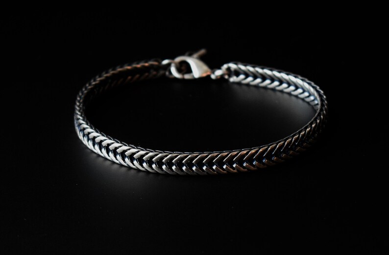Mens Silver Bracelet Men Bracelet Mens Chain Bracelet Etsy Canada
