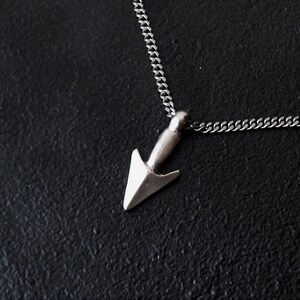 Mens Necklace, Men Silver Necklace, Mens Pendant Necklace, Silver Arrow Necklace, Silver Necklace, Necklace Men, Mens Jewelry
