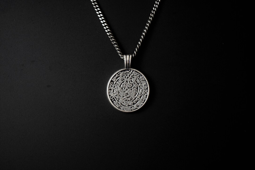Mens Necklace Men Silver Necklace Mens Pendant Necklace Etsy
