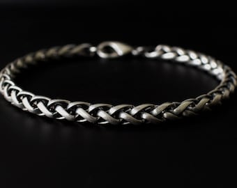 Pulsera para hombre, pulseras de plata para hombre, pulsera para hombre, pulsera de cadena para hombre, pulsera elegante para hombre, joyería para hombre, regalo de pulsera para hombre