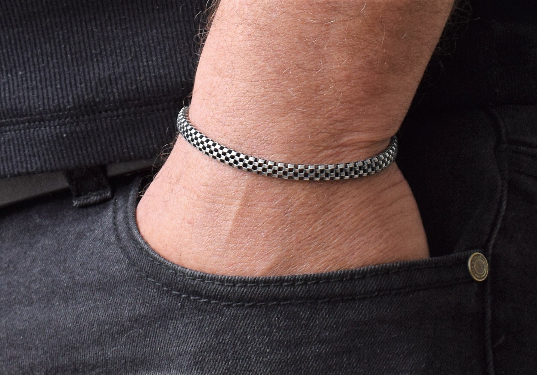 Mens Bracelet Men Silver Bracelets Men Bracelet Men Chain Etsy